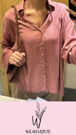 Vintage Rose - Button-Down Shirt - Image 2